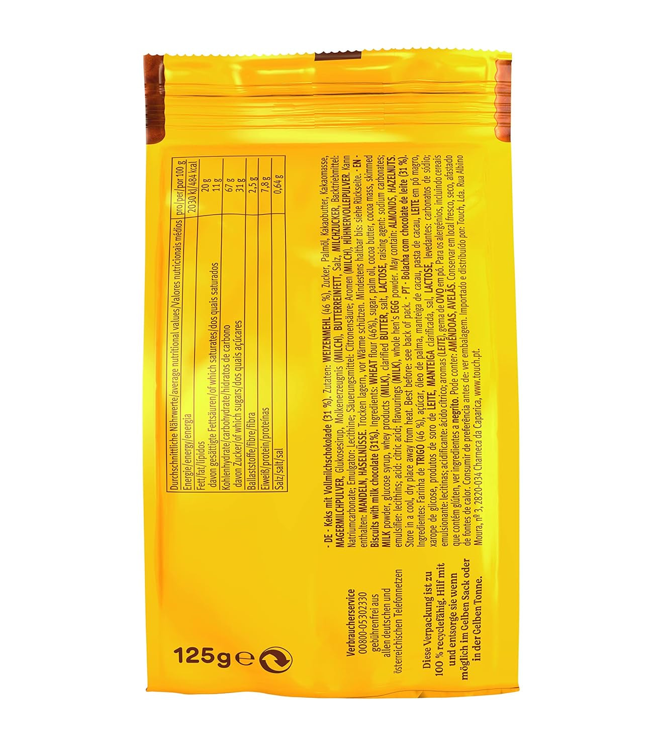 LEIBNIZ Minis Choco, confezione da 12 piccoli biscotti croccanti al cioccolato al latte, confezione sfusa per la conservazione o la vendita (12 x 125 g)