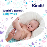 Kindii Feuchttücher Für Babies Und Kinder Pure Water 99% - 99%Ige Zusammenzeit Auf Wasserbasis - Allantoin - Unparfümiert - Dermatologisch Getestet - Für Empfindliche Haut - 720 Stück - 12X60 Stück Naty Shop