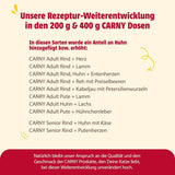 Animonda Carny Senior Cibo umido per gatti con manzo + pollo + formaggio (6 x 200 g), cibo umido senza cereali e senza zucchero per gatti dai 7 anni in su, con ingredienti freschi e carnosi