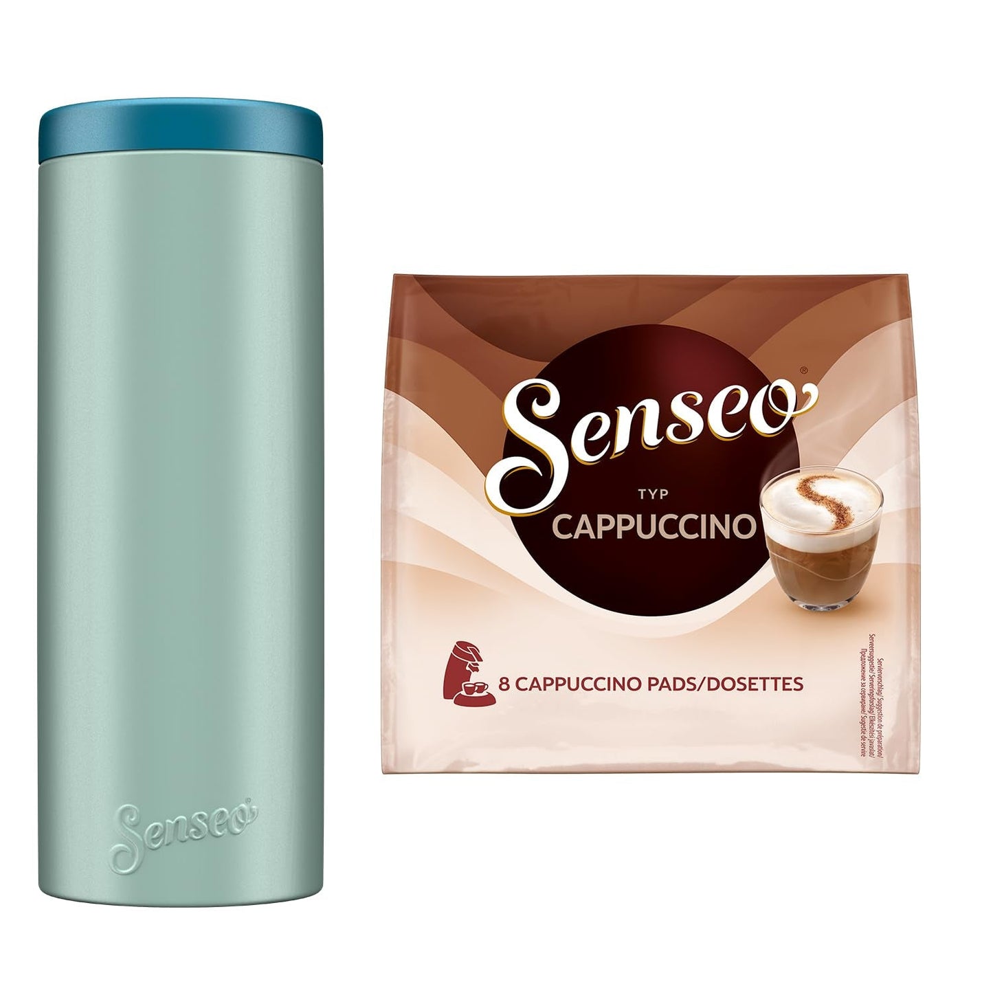 Cialde per cappuccino, 10 x 8 cialde, 80 cialde per caffè, inclusa Pad Dose