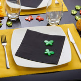 - Tovaglioli di carta Tex Touch - Nero - Tovaglioli certificati Fsc® - Riciclabile e Biodegradabile - Set 40 tovaglioli neri grandi 38 X 38 Cm
