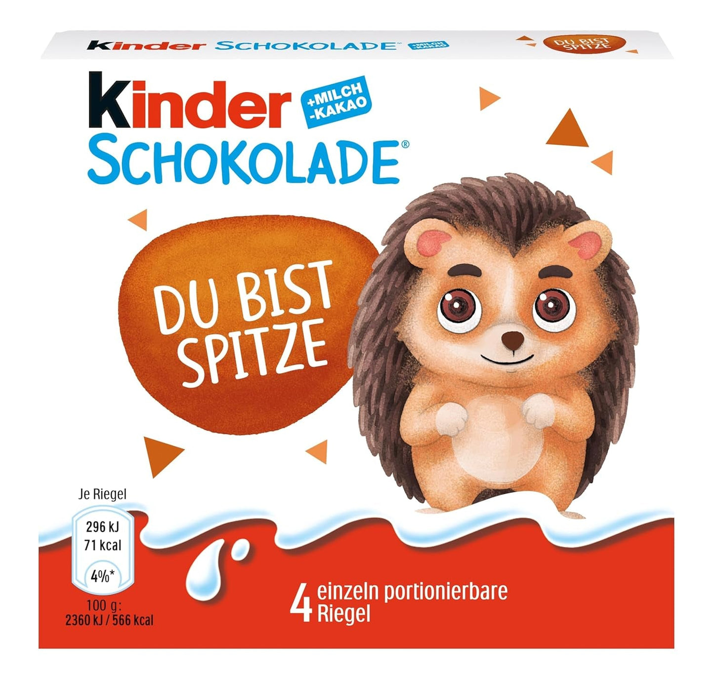 Kinder Chocolate (20 x 50 g) - Regalo di San Valentino per lui e per lei, dolci di Carnevale e Martedì Grasso - Barrette di cioccolato al latte ripiene - 20 confezioni da 4 barrette individuali ciascuna