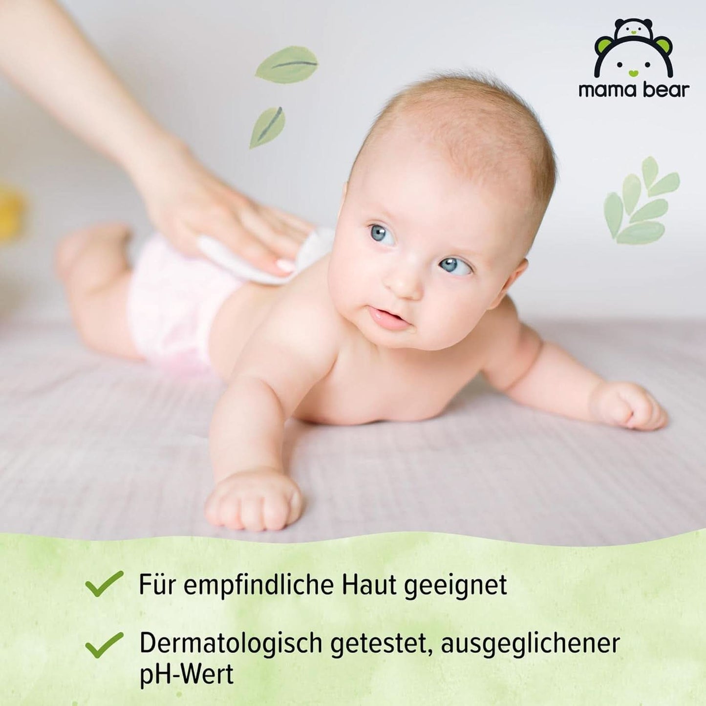 Salviette per neonati fresche con aloe vera Mama Bear Naty Shop