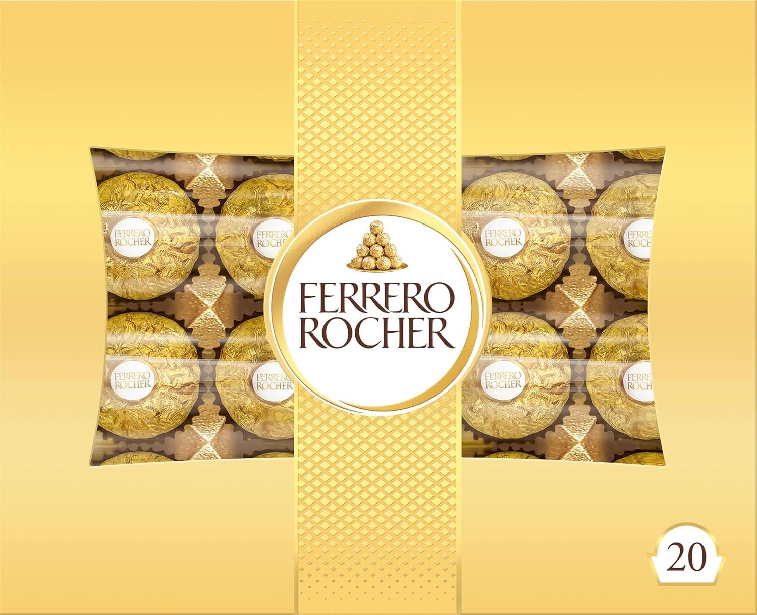 Ferrero Rocher - Specialità Praline alla Nocciola Croccanti e Cremose - Regalo di San Valentino per Lui e per Lei - 16 Confezioni da 4 Praline Individuali