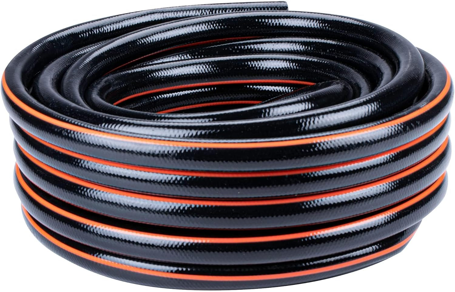 BLACK+DECKER Tubo da Giardino 15 metri - Ø19MM - PVC resistente - Irrigazione del giardino, lavaggio dell'auto, riempimento della piscina - Compatibile con qualsiasi rubinetto standard - Nero/Arancione