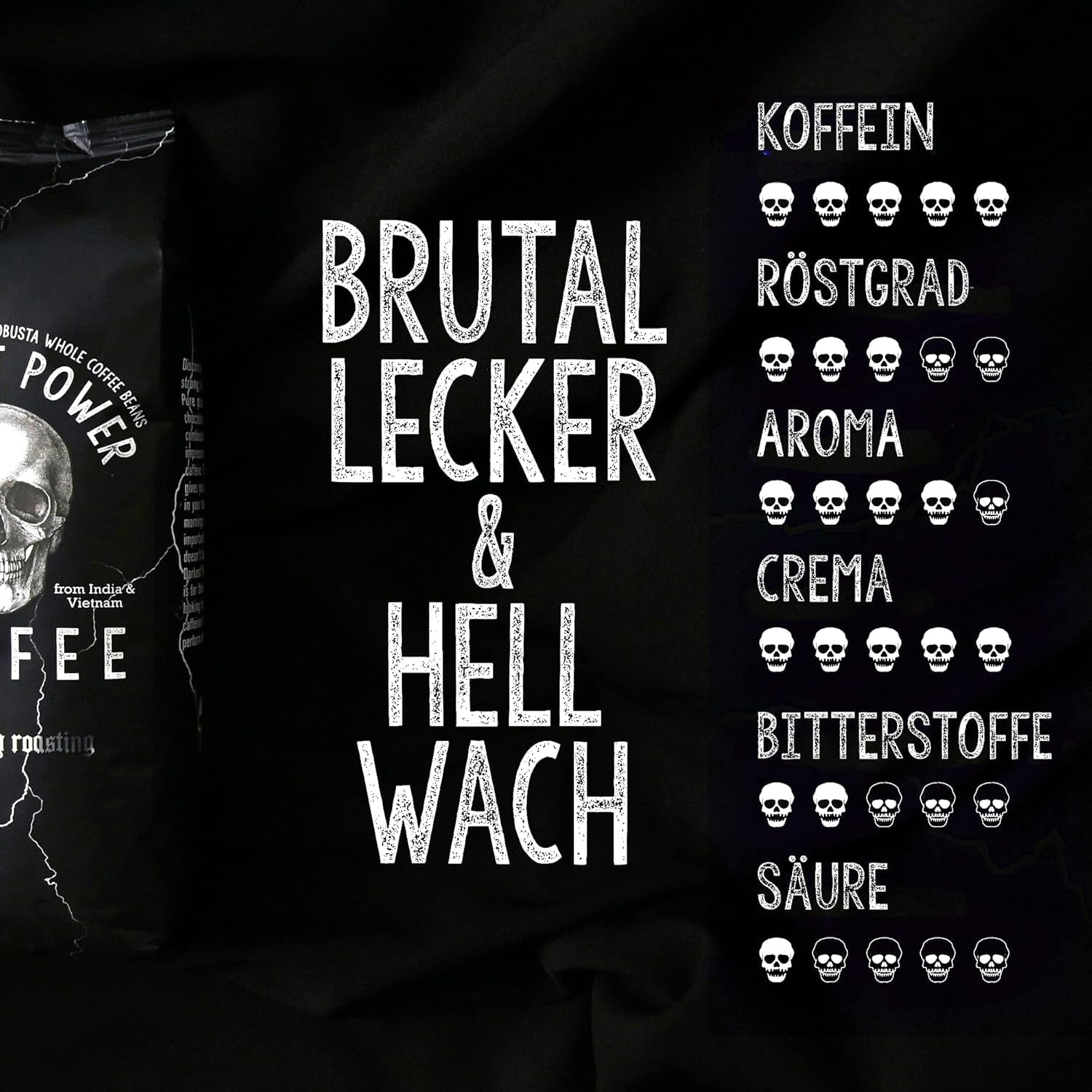 | Kaffeebohnen extra forte | Espresso 100% Robusta | viel Kaffein wenig Säure | 1000g ganze Kaffee Bohnen | geigeint für Completamente automatico | mit Zufriedenheitsgarantie