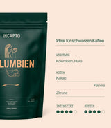Incapto Spezialitäten-Kaffeebohnen | Colombiano monorigine | Espresso 100% Arabica | Caffè Speciale 84 Punti SCA | Geröstete Bohnenkaffee tradizionale | Piantaggine Huila, Cadefihuila, 1kg