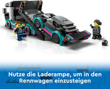 LEGO City Bisarca con auto da corsa, camion giocattolo con rampa di carico regolabile e auto da corsa, set da costruzione con 2 minifigure, pilota da corsa e camionista, per bambini dai 6 anni 60406 Set da costruzione Besuche den LEGO-Store