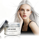 Tintura Per Capelli Temporanea, Cera Colorante Per Uomo Donna, Pomata Colorante Naturale Lavabile, Tintura Per Capelli Istantanea Per Feste, Cosplay, Halloween (Rosso) Naty Shop Tintura Per Capelli Bianca 120G (1 Confezione)