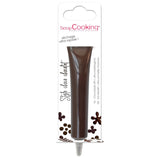 Scrapcooking - Penna al cioccolato marrone - Zucchero per scrivere al cioccolato 25 g - Penna di zucchero decorativa commestibile - Scrivere e disegnare - Etichettare fondente, glassa, torte - 6801
