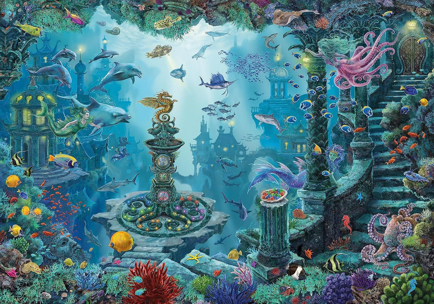 Ravensburger EXIT Puzzle Kids - 13394 Nel regno sottomarino - puzzle 368 pezzi per bambini dai 9 anni, puzzle per bambini Puzzle Naty Shop