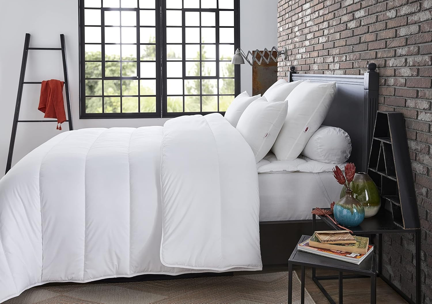 Piumino, Antiacaro, Bianco, 240 X 220 Cm, Per letto matrimoniale, Trapunta Niagara, Morbido e confortevole, Lavabile in lavatrice a 40 °C Piumoni e Trapunte Naty Shop