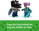LEGO Minecraft The End Dragon e The End Ship Set di giocattoli d'azione e di scoperta Set di costruzioni per videogiochi Set di avventure Regalo per ragazzi e ragazze 8 anni 21264 Set di costruzioni Beuche den LEGO-Store