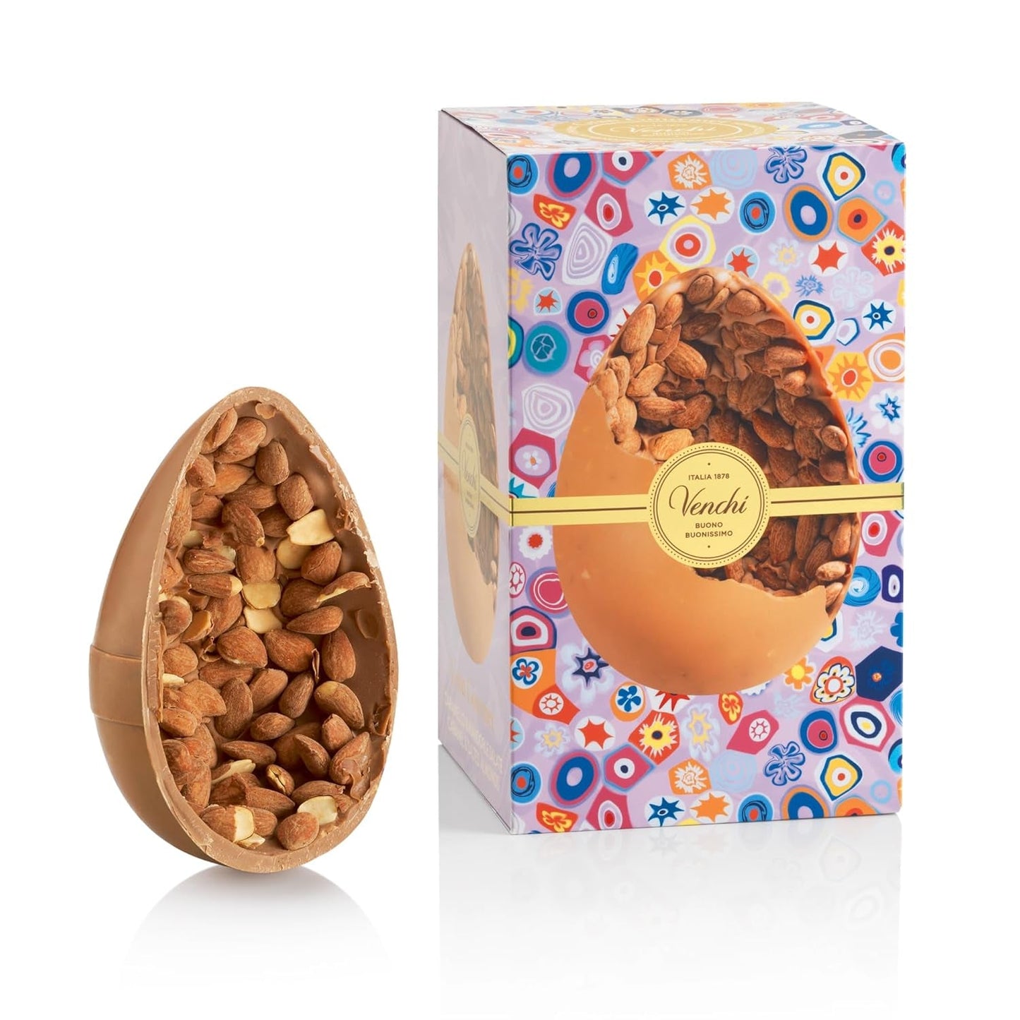 Venchi - Uovo di cioccolato, gusto pistacchio, con pistacchio intero, con sorpresa, senza glutine, 500g, collezione Pasqua, idea regalo