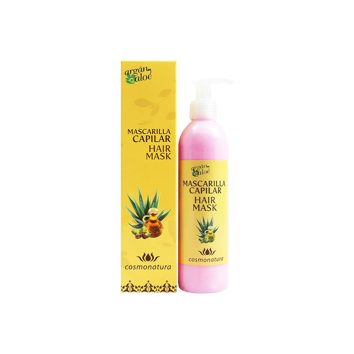 70060 Maschera per capelli con aloe e argan, 250 ml Maschera per capelli Naty Shop Titolo predefinito