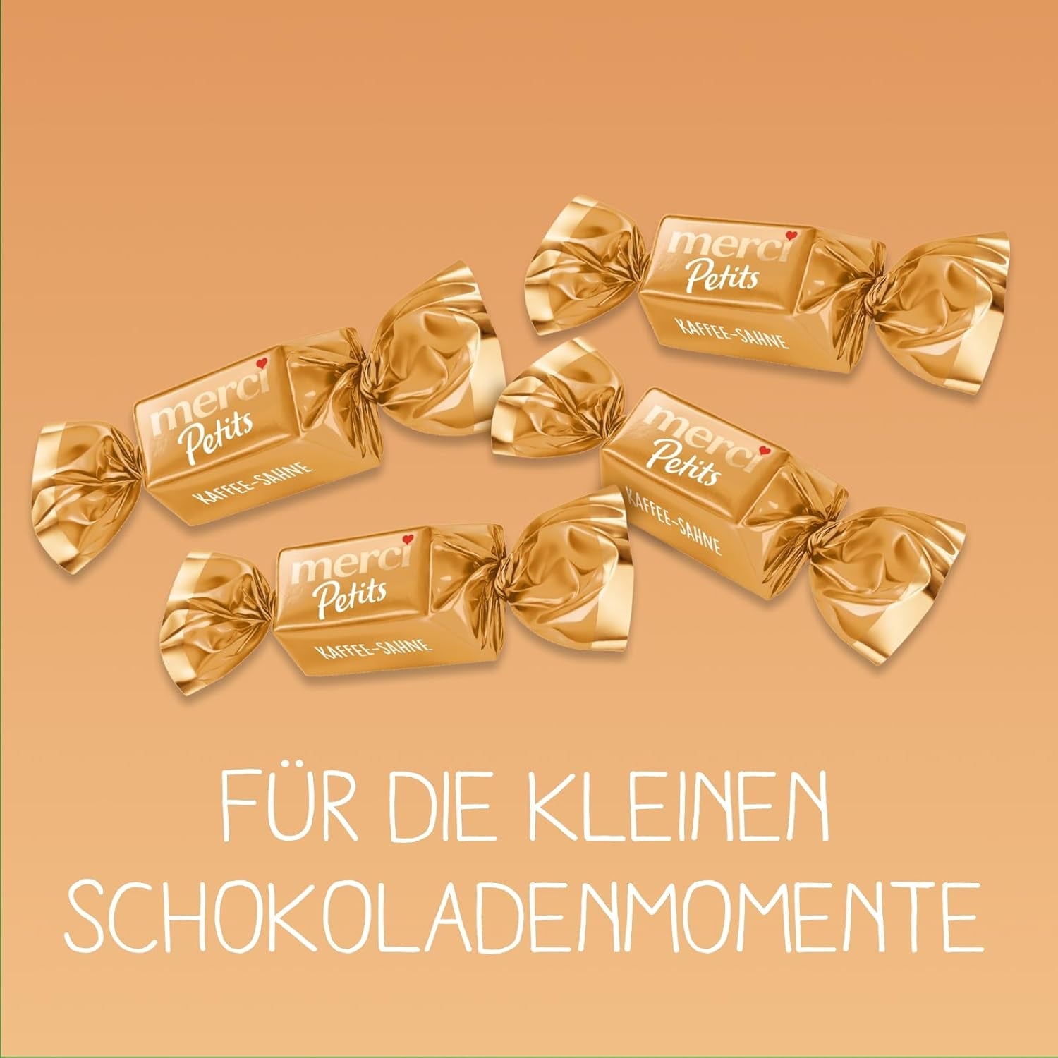 Merci Petits Coffee Cream - 12 x 125g - Piccole Praline di Cioccolato Bianco su Finissimo Cioccolato con Crema al Caffè - Praline di Cioccolato Confezionate Singolarmente