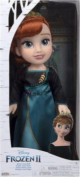 Disney Frozen 2 Anna Doll - una bambola snodabile alta 35 cm con un iconico abito alla moda con lo stemma di Arendelle e una tiara per un divertimento in più, per ragazze dai 3 anni in su