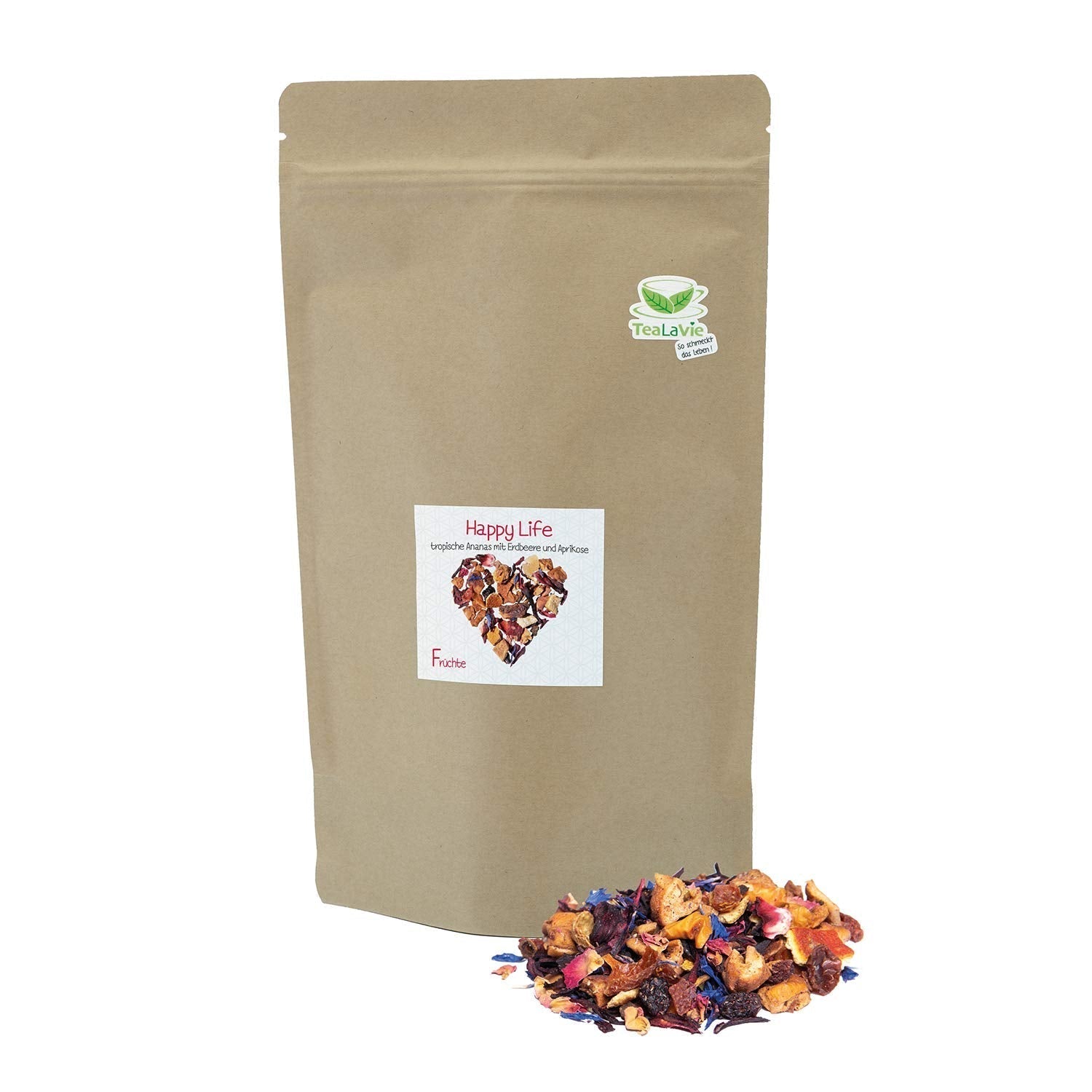 Tealavie - Tè per bambini senza zucchero - Fragoline di bosco e rabarbaro (200 g) Tealavie Fruit - Tè sfuso alla frutta