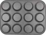 Pure Roq Muffinform Für 12 Muffin, Alluminio, Schwarz Stampi e teglie Naty Shop