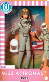 Mattel Barbie Miss Astronauta bambola da collezione con abito argento, stivali spaziali e accessorio casco, riproduzione vintage dell'originale del 1965, JBJ48 Naty Shop Dolls Titolo predefinito