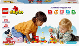LEGO DUPLO Disney 10941 Treno di compleanno di Topolino e Minnie, trenino giocattolo con torta e palloncini, regalo per bambini dai 2 anni in su Set da costruzione Besuche den LEGO-Store