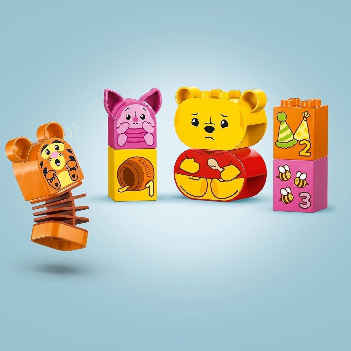 LEGO DUPLO - Disney Winnie the Pooh's Birthday Party - giocattolo educativo per bambini in età prescolare - set di 3 minifigure tra cui Winnie the Pooh, Tigro e Maialino - idea regalo per ragazzi e ragazze da 1,5 anni 10457 Beuche set da costruzione den LEGO-Store