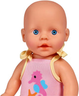Simba 105030172 - Bambola da bagnetto appena nata, bambola in vinile in costume da bagno con occhialini da nuoto, 30 cm, bambola, età 3+ Bambole Naty Shop