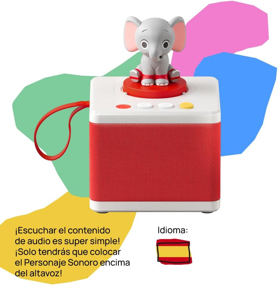 - Storie per ragazze e ragazzi, oratore con il personaggio dell'elefante, gioco educativo, contenuti in spagnolo, adatto a partire da 0 anni Bebe Toys Naty Shop