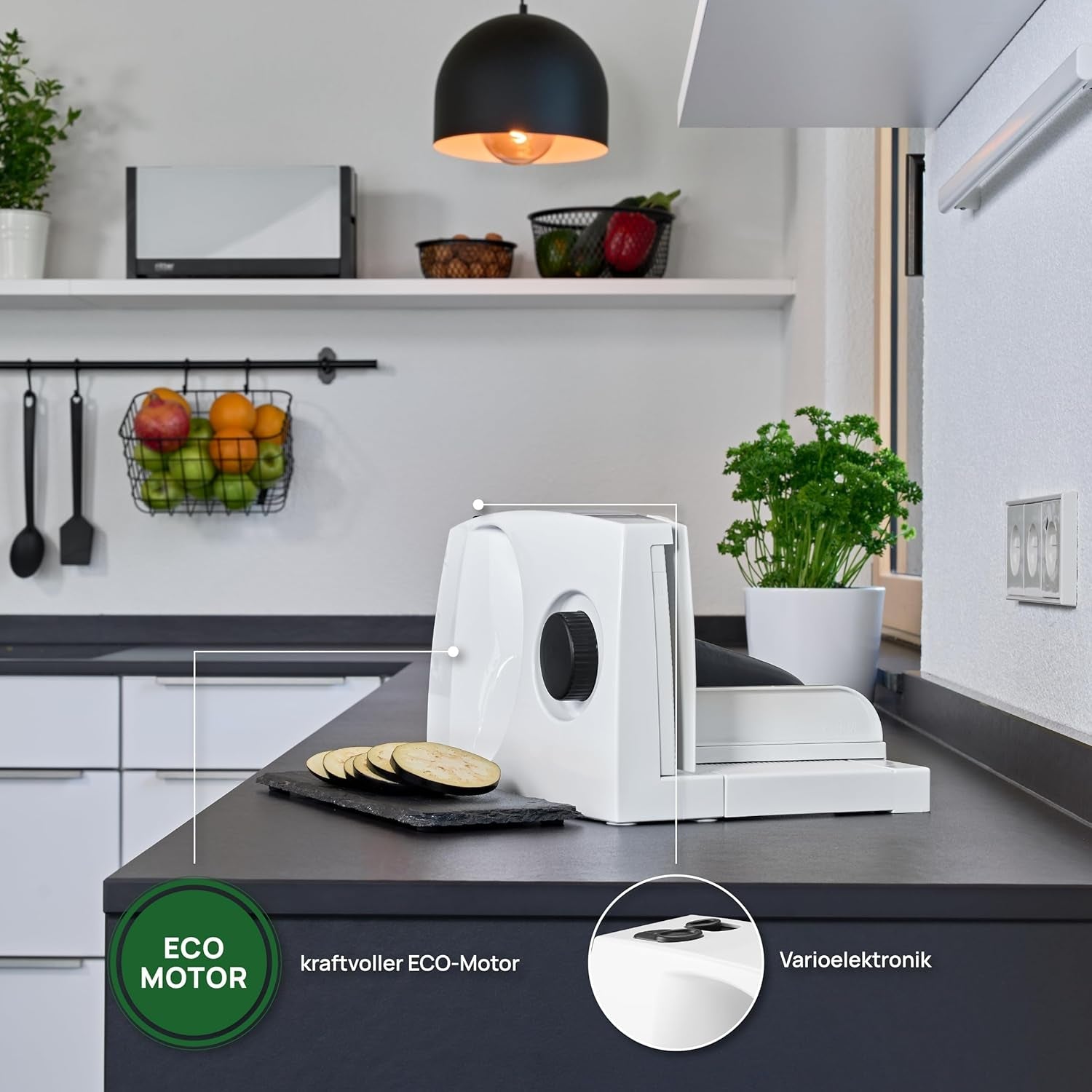 Ritter Markant 05 Tagliapane Elettrico Multifunzione Pieghevole e Affettatrice con Motore Eco Made in Germany Trituratori e Affettatrici Naty Shop