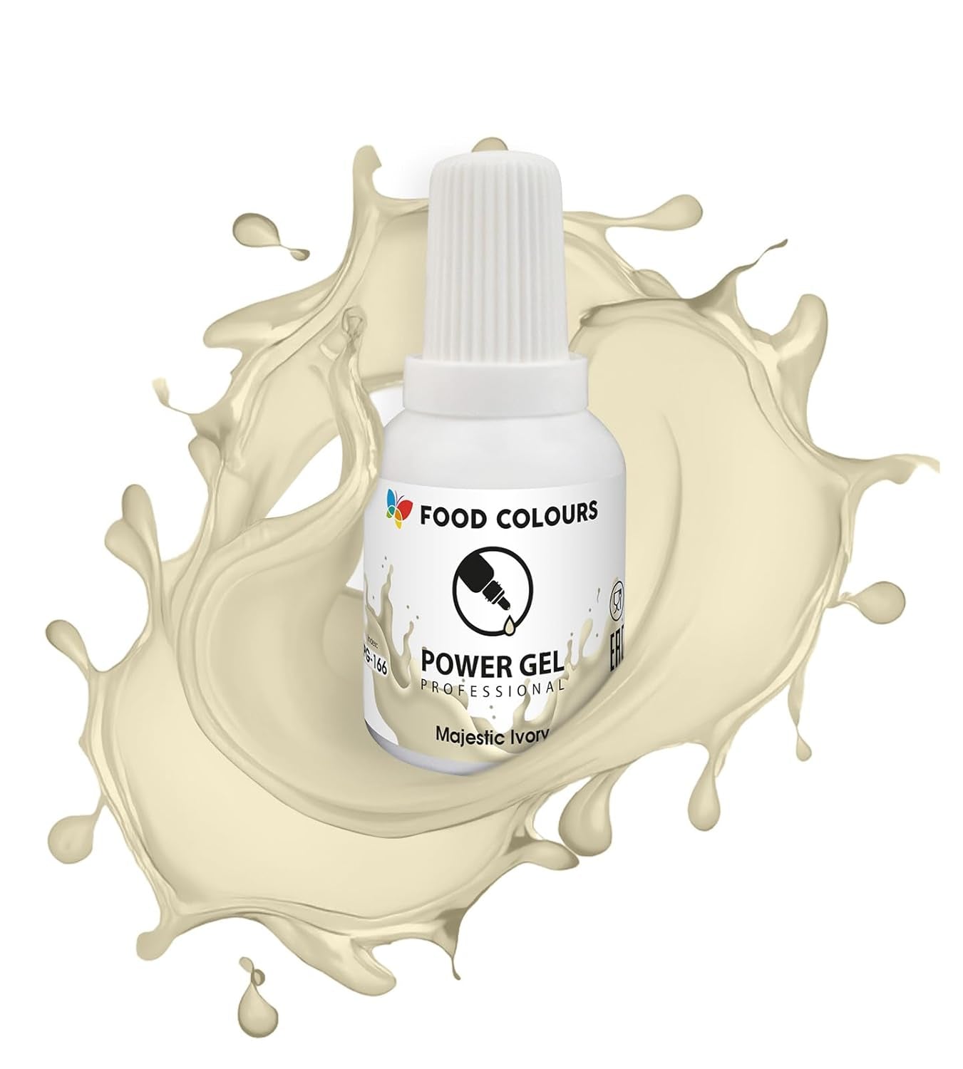 Colorante alimentare in gel, beige, color champagne, 20 g. Colorante alimentare per un'ampia gamma di applicazioni per decorare torte, crostate, creme, pan di spagna, glassa reale, macarons.