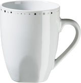 Set di stoviglie combinate da 42 pezzi serie Mäser Fadilla Set di stoviglie in porcellana per 6 persone bianco nero grigio