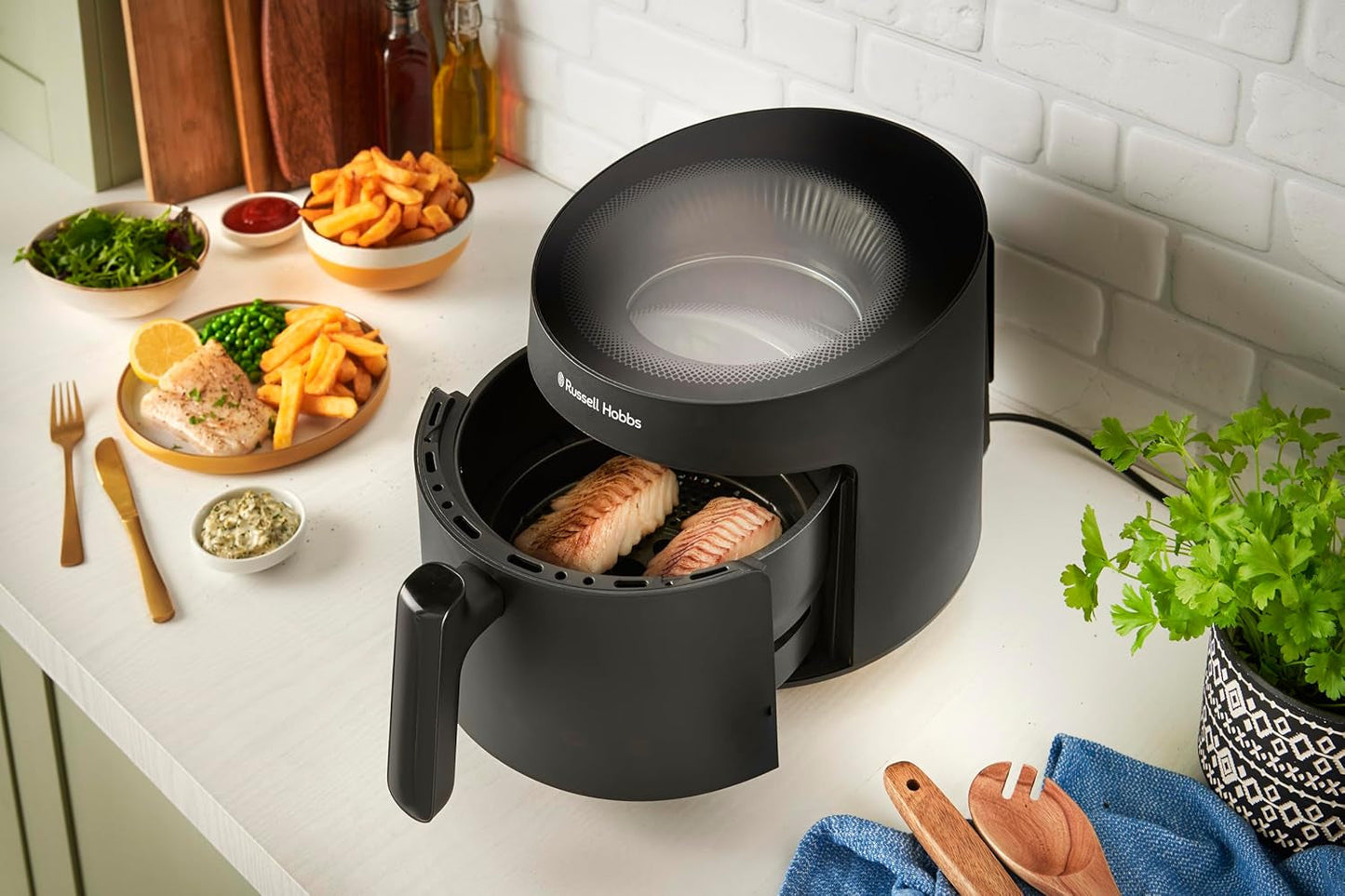 Russell Hobbs Airfryer, 5 litri, 10 programmi, finestra di visualizzazione Naty Shop Appliances