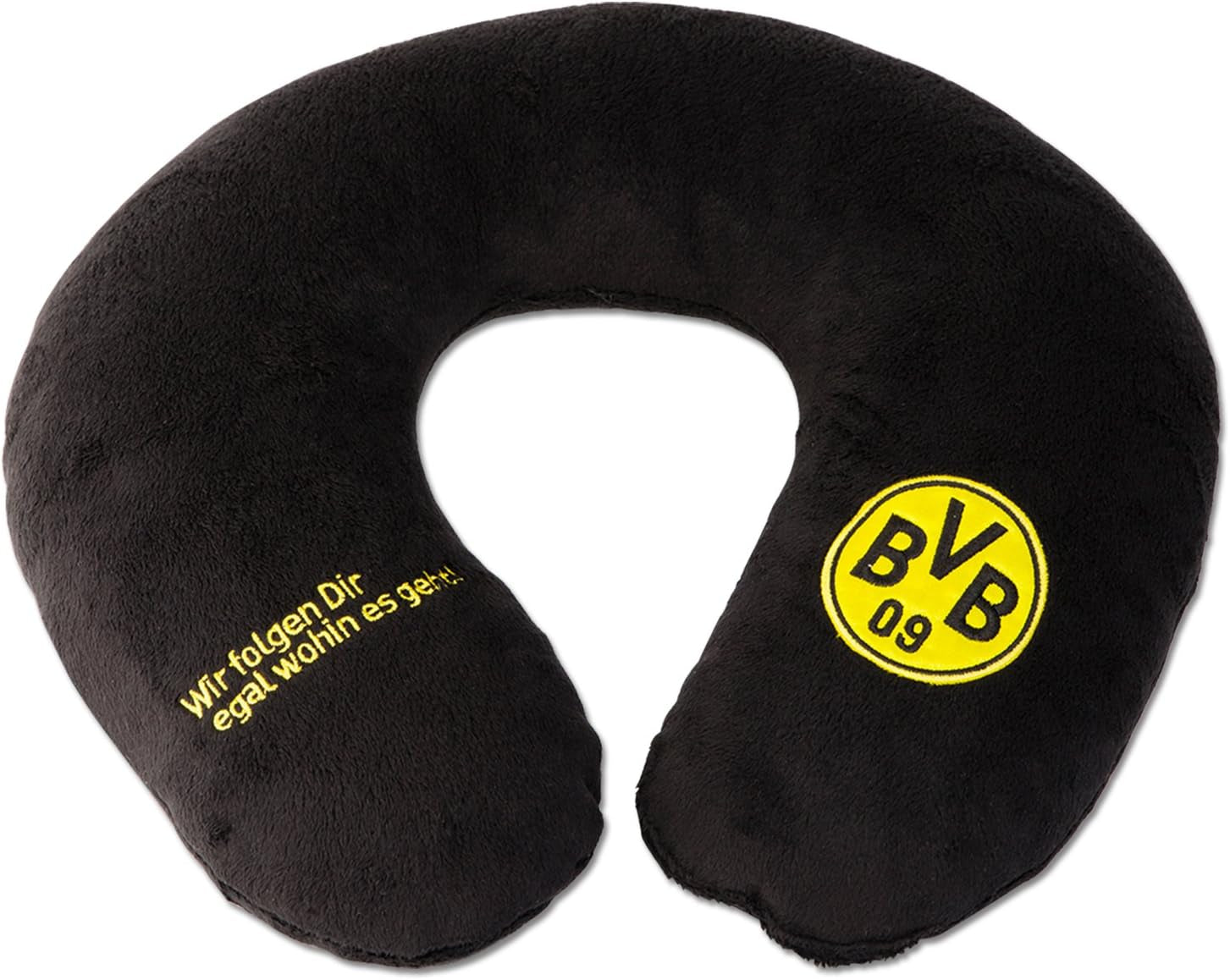 Cuscino per il collo Borussia Dortmund unisex Bvb Nakkepude Nero/Giallo 34 X 31 5 cm EU Cuscini da viaggio Naty Shop Titolo predefinito