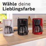 Bosch MyMoment TKA2M113 Macchina per caffè espresso con filtro, caraffa in vetro da 1,25 l, 10-15 tazze, funzione di mantenimento in caldo 40 minuti, sistema antigoccia, portafiltro girevole, serbatoio dell'acqua removibile, 1200 Watt, nero opaco