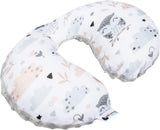 Medi Partners Cuscino per il collo del bambino Supporto per il collo 100% cotone / Minky Cuscino per il collo del bambino per auto Passeggino Viaggi Viaggio Sonno Cuscino per il collo Snooze Roll (REH con Minky grigio) Cuscini ortopedici cervicali Naty Shop Pulizia con Minky grigio