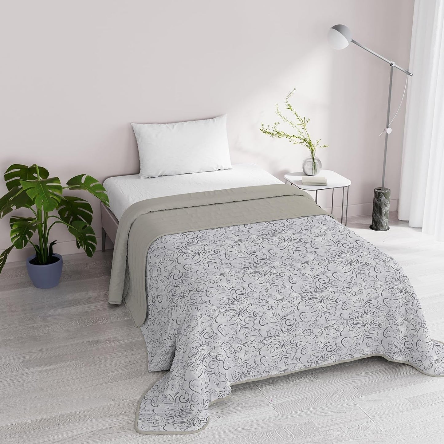 Fantasy Italian Bedding Microfibra Estate 1,5 Letti Murrine Trapunte e Trapunte Naty Shop Decorato 1 Posto E Mezzo