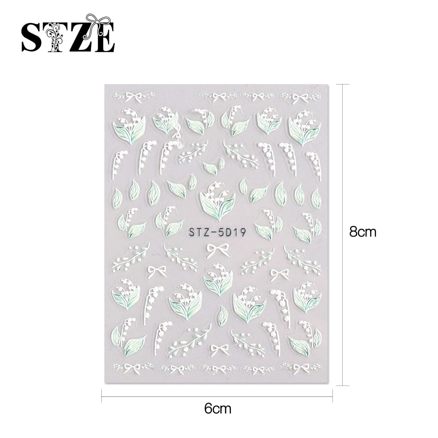 JMEOWIO 3D Nagelsticker Frühling Blume Nail Art Sticker Selbstklebend Nagelaufkleber 5D Stereoscopic Buntes Sommer Blumen Dekoration Nageldesign Zubehör 4 Blatt