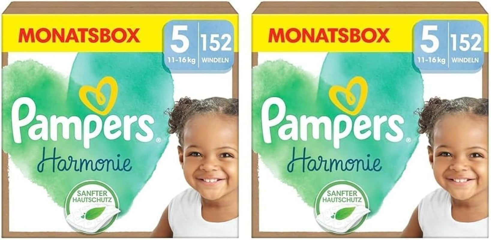 Pannolini Pampers Harmony taglia 4, 174 pannolini, 9 kg-14 kg, protezione delicata per la pelle con protezione Pampers al 100%