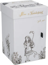 Teiera e lattiera in fine porcellana Alice nel Paese delle Meraviglie, ciotola e lattiera in porcellana in una lussuosa confezione regalo
