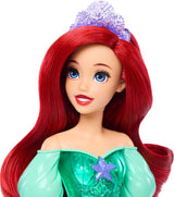 Mattel Disney Princess Ariel bambola, capelli lunghi, posizionabili, scarpe e fascia staccabili, regali Disney, giocattolo per bambini dai 3 anni in su, HLW10