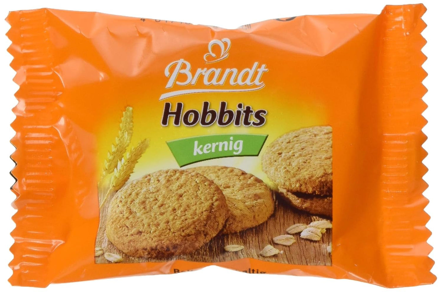 Brandt Hobbits Crunchy - Confezione da 2 - Scatola per catering da 60 confezioni - Biscotti integrali con farina d'avena ad alto contenuto di fibre (60 x 22,8 g)