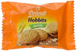 Brandt Hobbits Crunchy - Confezione da 2 - Scatola per catering da 60 confezioni - Biscotti integrali con farina d'avena ad alto contenuto di fibre (60 x 22,8 g)