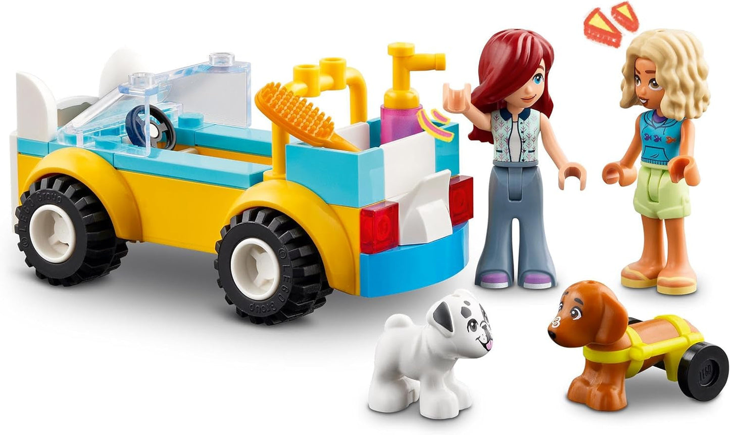 LEGO Friends Sala mobile per la toelettatura dei cani, set da gioco con veicoli per animali, giocattolo per bambini con 2 personaggi e 2 cani per ragazze e ragazzi a partire da 4 anni, set per la toelettatura dei cani 42635 Set da costruzione Beuche den LEGO-Store