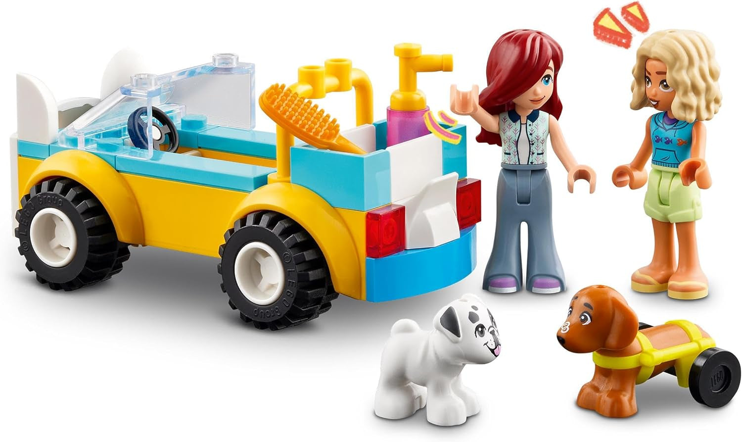 LEGO Friends Sala mobile per la toelettatura dei cani, set da gioco con veicoli per animali, giocattolo per bambini con 2 personaggi e 2 cani per ragazze e ragazzi a partire da 4 anni, set per la toelettatura dei cani 42635 Set da costruzione Beuche den LEGO-Store
