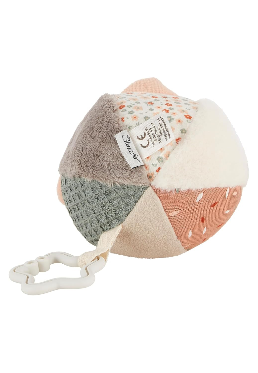 Fattoria di palline in tessuto Sterntaler - Palla per bambini in tessuto realizzata con morbide combinazioni di tessuti - Giocattolo per bambini imbottito con ovatta di poliestere - Palla per bambini da catturare e giocare, colorata Baby Toys Naty Shop