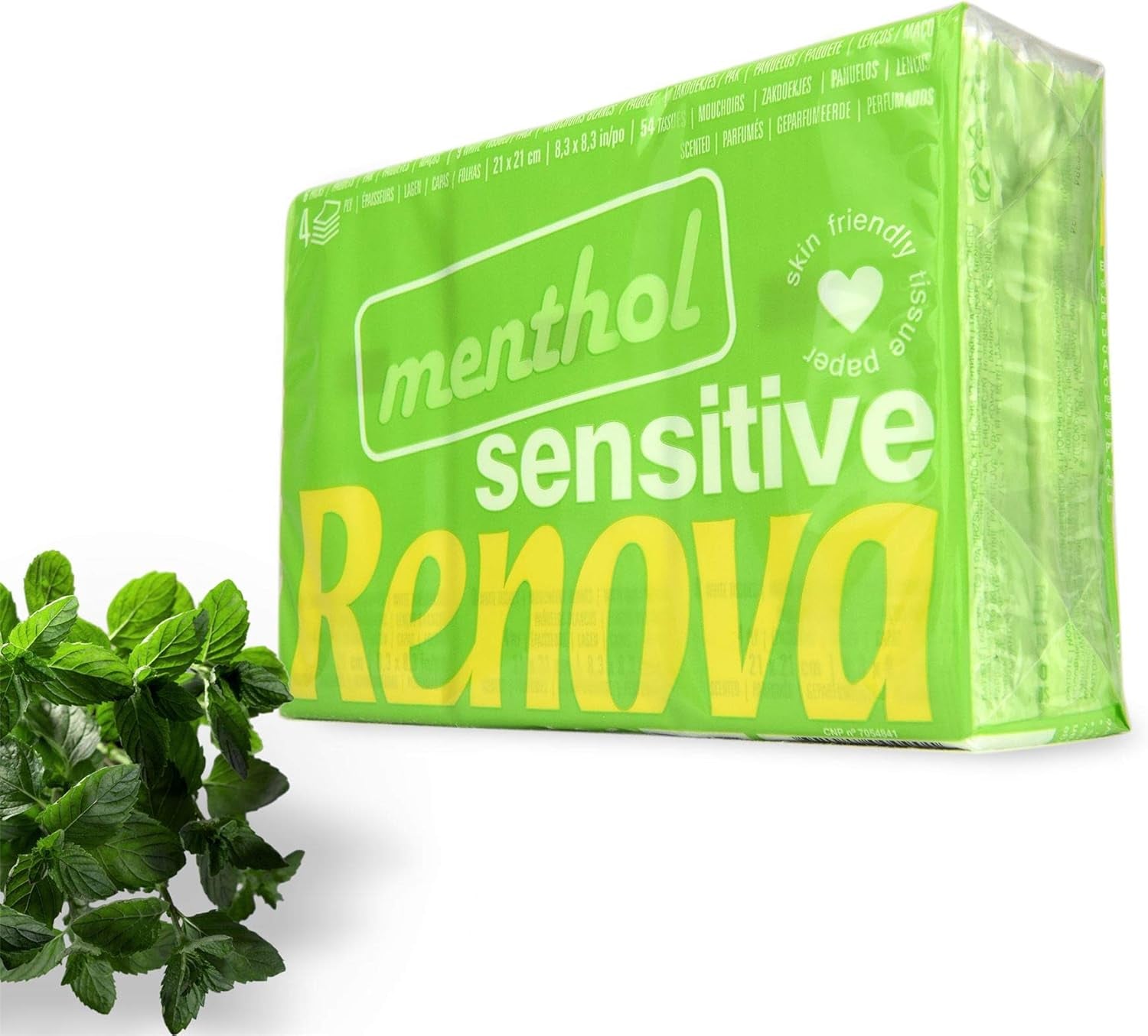 Fazzoletti Tascabili Renova SENSITIVE MENTHOL Confezione da 6 Regular Bianco 1 Pezzo (Confezione da 6)