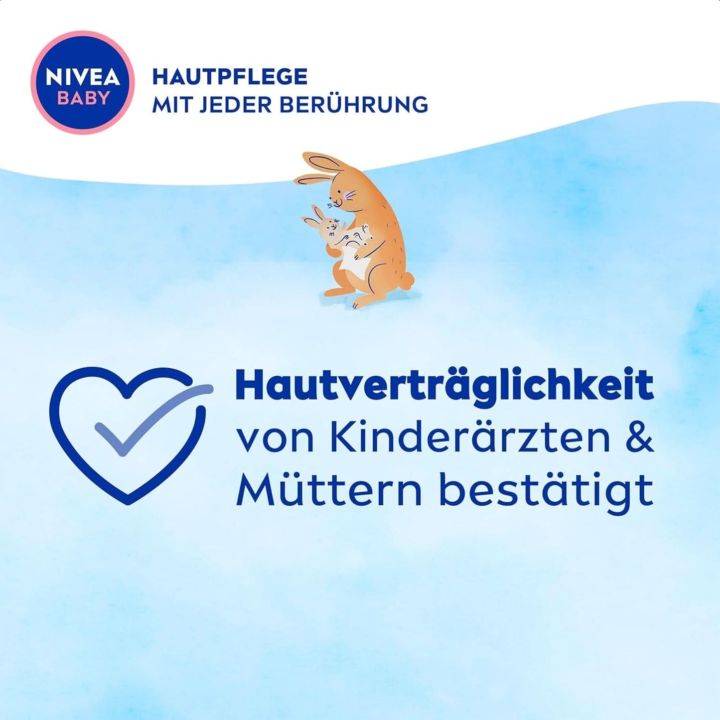 NIVEA BABY Soft & Cream Feuchttücher, Baby Feuchttücher Zur Sanften Reinigung Empfindlicher Babyhaut, Hypoallergene Feuchttücher Für Babies Mit Mandelöl und Vitaminen (4 X 57 Stück) Naty Shop