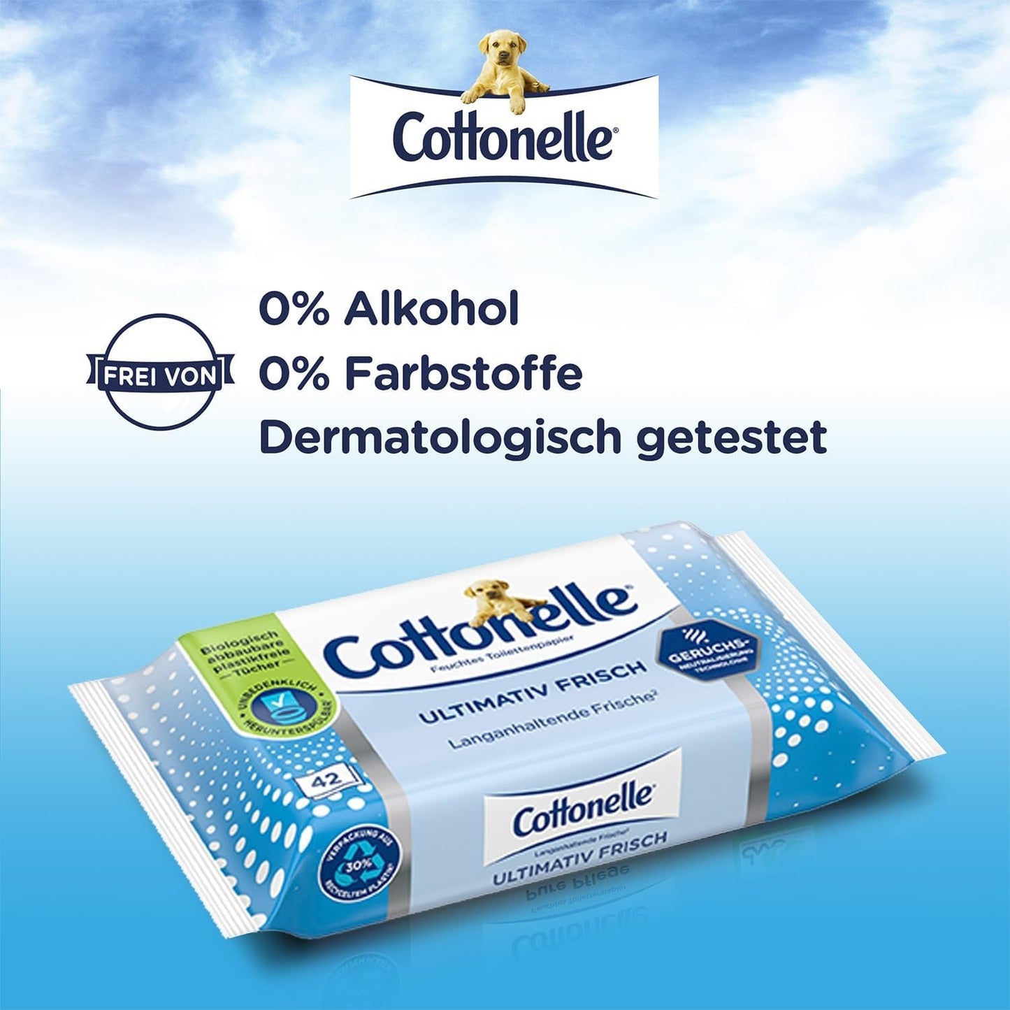Salviette umidificate, Ultimate Fresh, 12 X 42 salviette, Tecnologia Deodycylx, Delicate sulla pelle, Senza alcool e coloranti, Sensibili, Biodegradabili