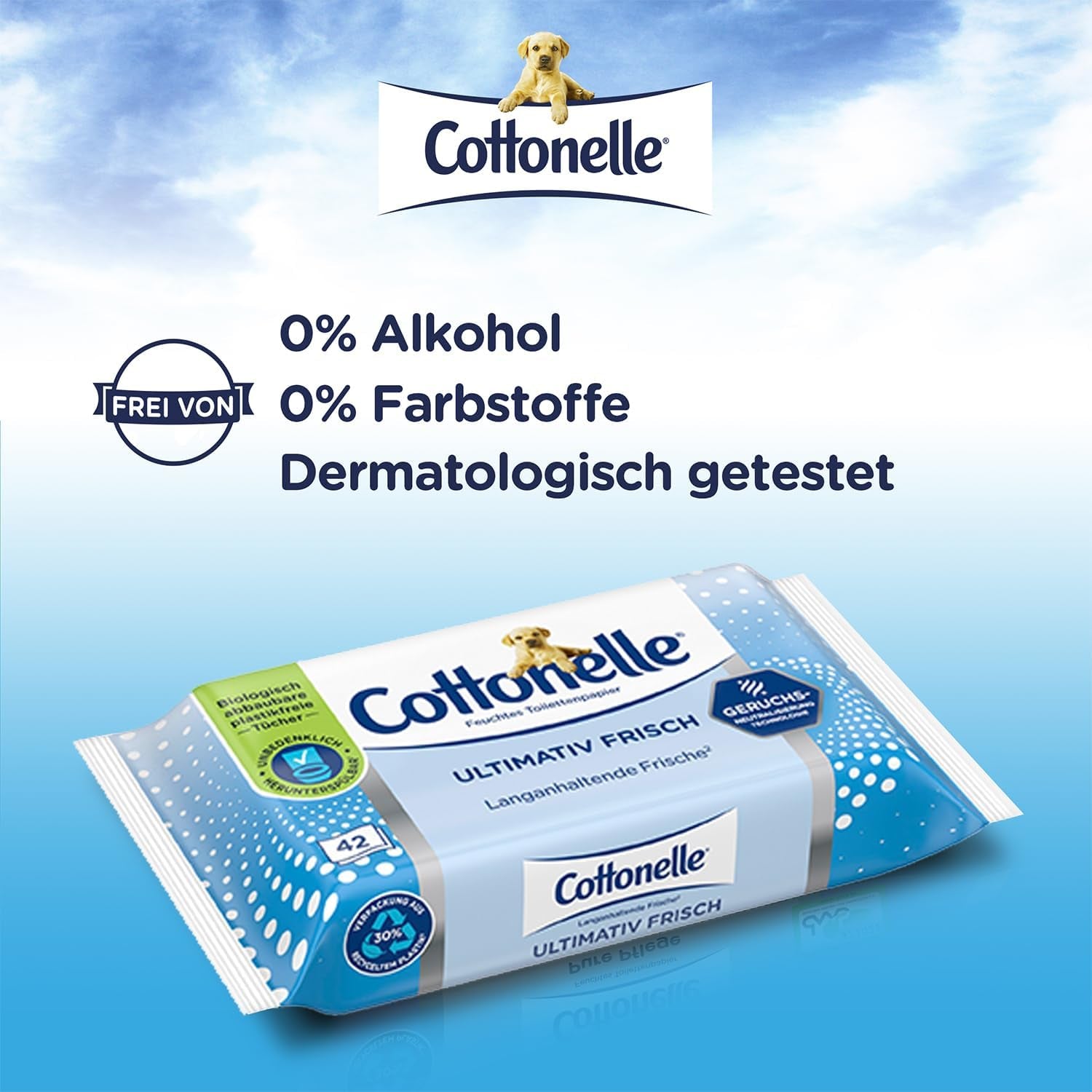 Salviette umidificate, Ultimate Fresh, 12 X 42 salviette, Tecnologia Deodycylx, Delicate sulla pelle, Senza alcool e coloranti, Sensibili, Biodegradabili