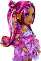 Rainbow High Be Dazzling - Noemie Violette - Bambola alla moda lilla da 28 cm con strumento per decorare, pietre preziose scintillanti e accessori per lo styling